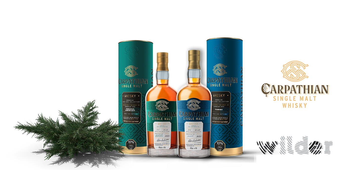 Carpathian Single Malt — Packshot with Pine Eagle and Wilder